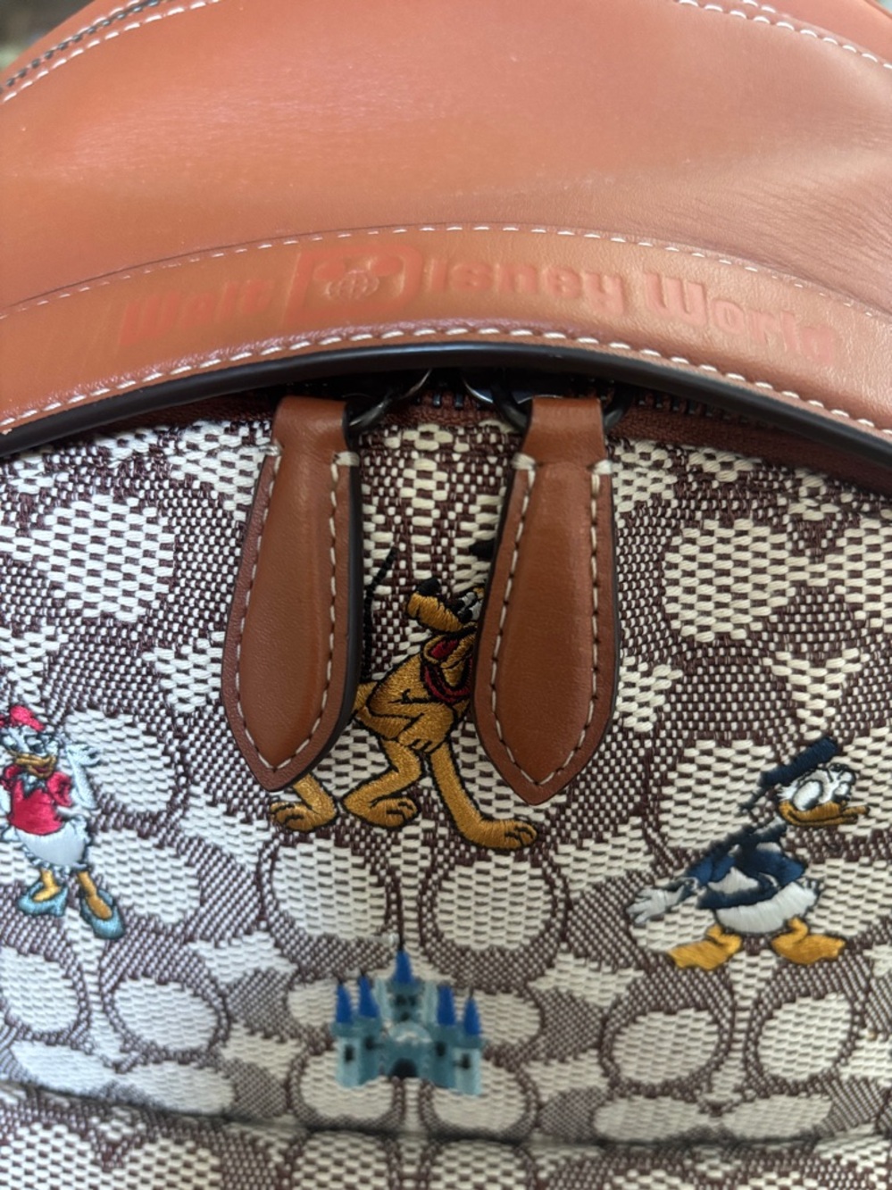 Disney X Coach Charter Backpack Signature Textile jacquard with keychain - Picture 8 of 17